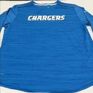 Nike dri-fit Blue Chargers long sleeve Performance Shirt NWOT
